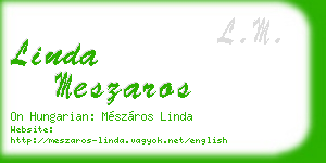 linda meszaros business card