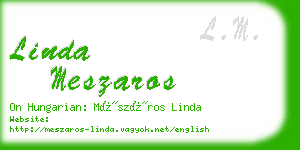 linda meszaros business card